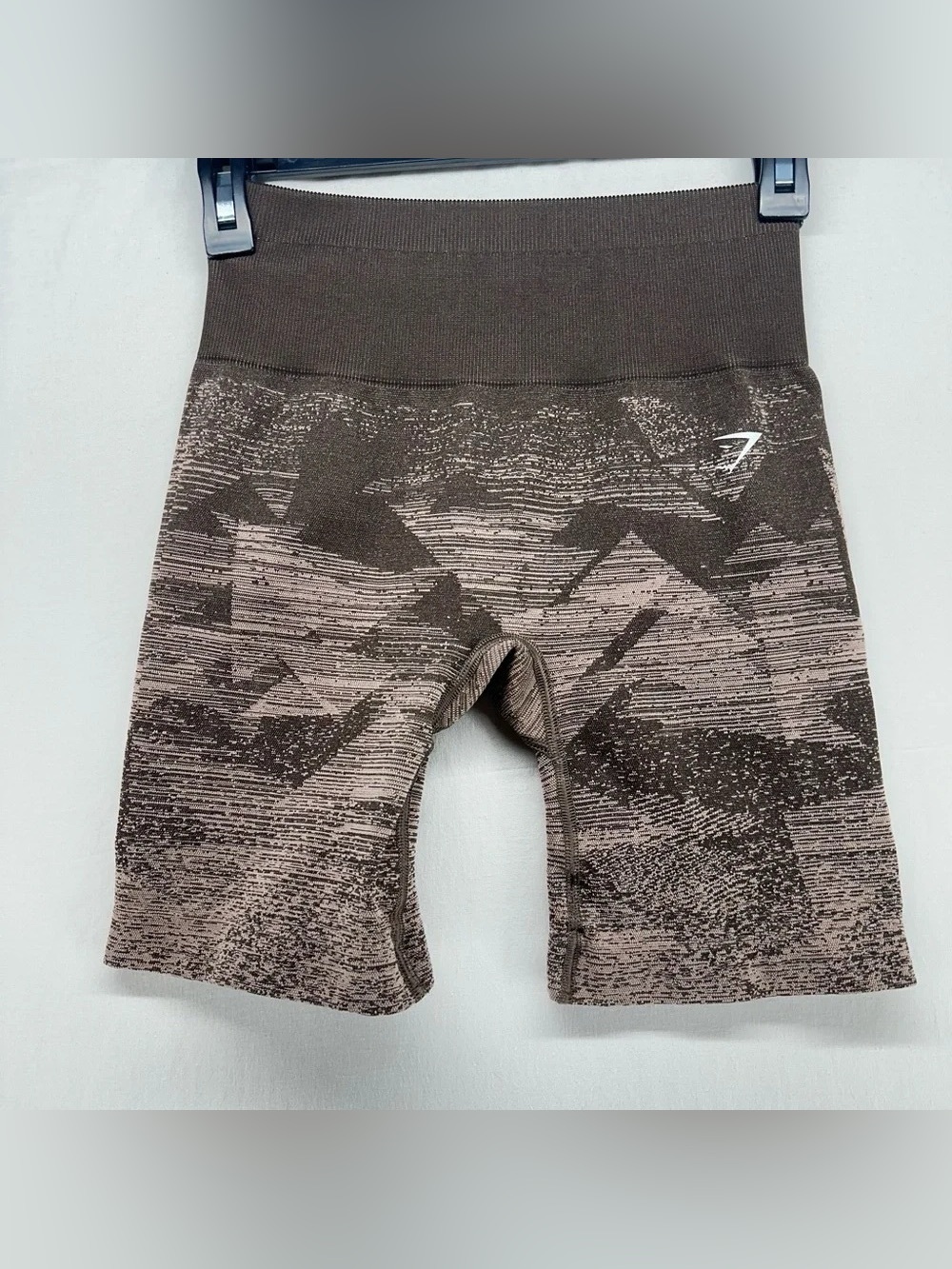 Gymshark Kids Brown Patterned Seamless Bike Shorts